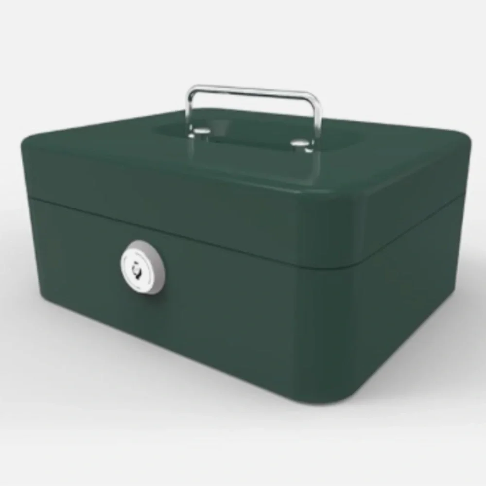 Lockbox W/ Removable Coin Tray & Key Lock
